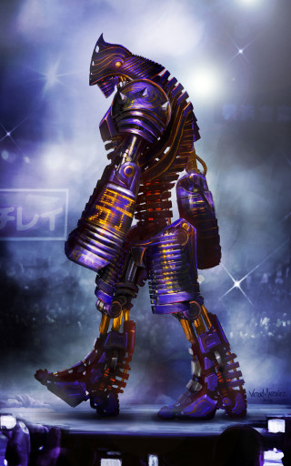 Robot walking stage microphone hand - a stage free wallpaper for mobile