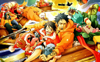 Anime characters boat snow santa - eiichiro oda free wallpaper for desktop