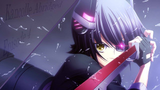 Girl knife sign monochrome advanced - monochrome free wallpaper