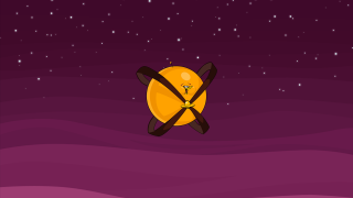 Cartoon character floating cross yellow - his chest free wallpaper