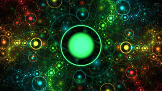 Green yellow abstract background circles - a green center free wallpaper for desktop