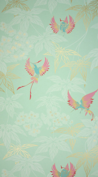 Bird pattern flower pattern wallpaper - the back of it free wallpaper for mobile