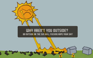 Cartoon sun hammer building outside - outside free wallpaper