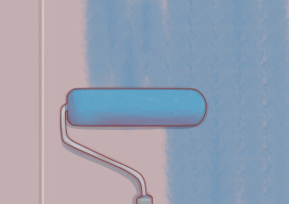 Blue wall light white cord - artist free wallpaper for desktop