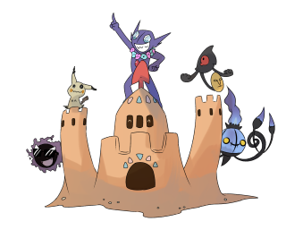 Cartoon sandcastle cat characters desert - other character free wallpaper for desktop