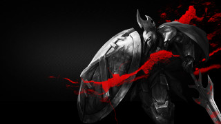 Black red knight sword shield - a sword and shield free wallpaper for desktop