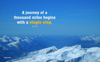 Mountain range quote journey thousand - a mountain range free wallpaper