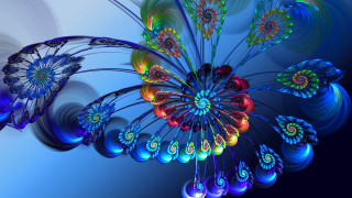 Colorful flower fractal analytical mandelbrot - a white background free wallpaper