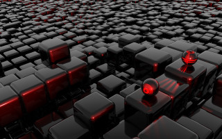 Black red cubes red lights 5 - a large group free wallpaper for desktop