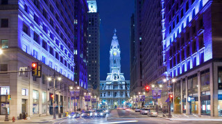 Tokyo night cityscape clocktower traffic - the street and buildings free wallpaper