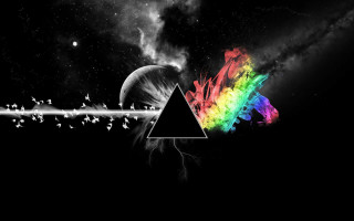 Dark side moon rainbow triangle 7 - a dark side of the moon free wallpaper