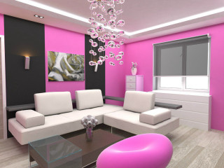Livingroom couch chair table chandelier - color scheme free wallpaper
