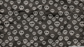 Skulls black background white dots - white dot free wallpaper for desktop