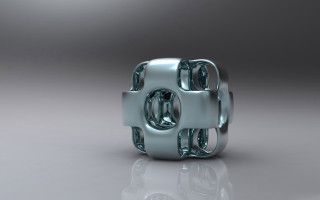 Silver object circular design surface - reflective free wallpaper