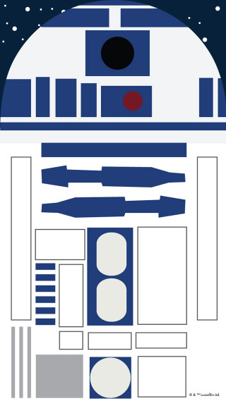 Paper model star wars r2d2 - blueprint free wallpaper