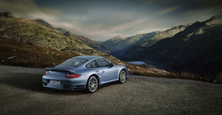 Blue sports car mountain lake - anthony s waters free wallpaper