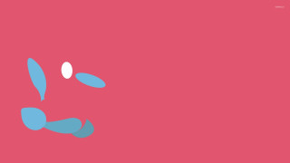 Pink background blue face white - a white nose free wallpaper