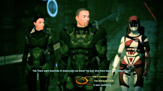 Futuristic people night street walking - mass effect free wallpaper for desktop