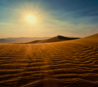 Desert sunset sand dunes mountains 2 - free summer wallpaper for tablet