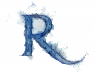 Smoke water letter artistic creation - a letter free wallpaper
