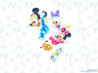 Cartoon characters mickey mouse pluto - a white background free wallpaper