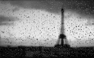 Eiffel tower rainy window impressionist - didier mouron free wallpaper