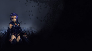 Girl purple hair black cape 2 - a black cape free wallpaper