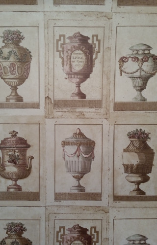 Wall vases clock decorative interior - free vintage wallpaper