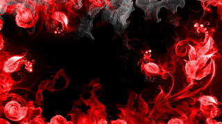Red black smoke flowers background - abstract free wallpaper for desktop