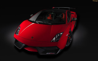 Red sports car dark room 8 - neoclassicism free wallpaper for desktop