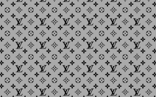Lv pattern black white gray - maximalism free wallpaper for desktop