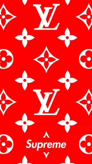 Red background white louis vuitton - bourgeoi free wallpaper for mobile