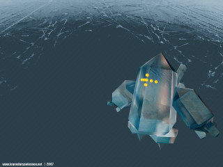 Futuristic ship floating ocean yellow - the ocean water free wallpaper