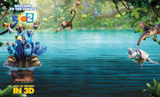 Cartoon jungle animals welcome sign 2 - the jungle free wallpaper