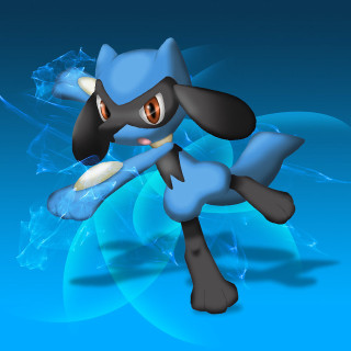 Cartoon character running blue background - pokemon free wallpaper for tablet