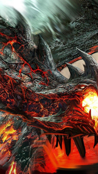 Dragon fire water artistic photo - artistic free wallpaper for mobile