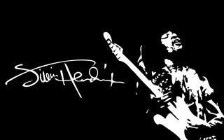 Black white photo person guitar - back side free wallpaper for desktop