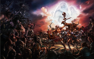 Battle giants group of people - a battle free wallpaper for desktop