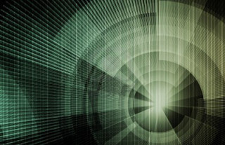 Green black background circular design - cinema 4 d free wallpaper