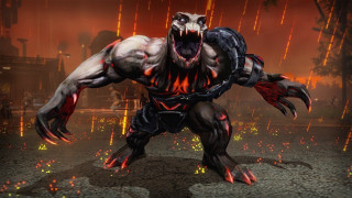 Demonic creature red black paint - a demonic creature free wallpaper