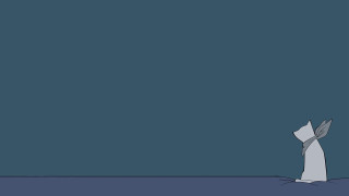 Cat standing room blue wall - a black floor free wallpaper