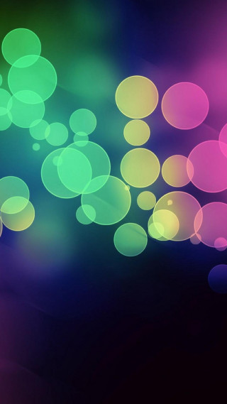 Blurry cell phone circles light - free minimalism wallpaper