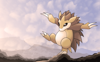 Cute pokemon hilltop mountains clouds - a hill top free wallpaper
