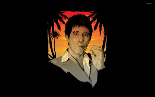 Man smoking cigarette sunset palm 3 - a man smoking free wallpaper
