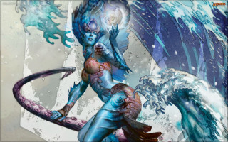 Woman sword wave demon back - back and a demon free wallpaper