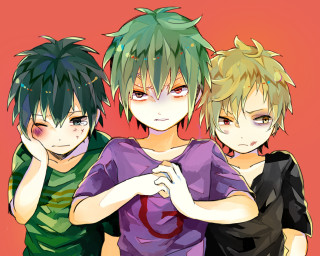 Anime characters posing together picture 9 - three anime character free wallpaper for desktop