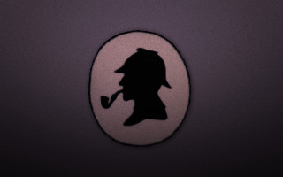 Silhouette man pipe circular frame 2 - a pipe free wallpaper