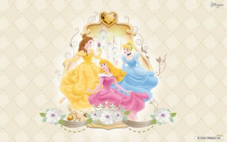 Princesses group standing wallpaper background - a picture of them free wallpaper