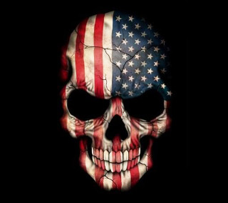 Skull american flag painted usa - americo makk free wallpaper for tablet