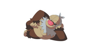 Cartoon cow pink nose sitting - its leg free wallpaper